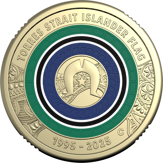 2025 $2 30th Anniversary of the Torres Strait Islander Flag Ram Roll - Includes Protective Tube & Sticker