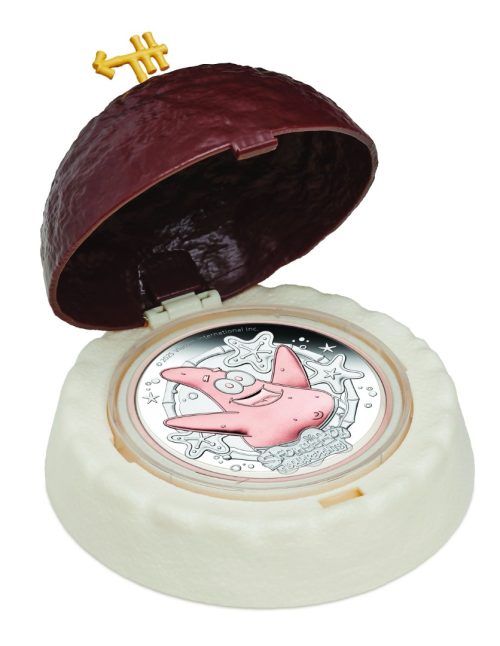 2025 2oz Silver Proof Gilded Patrick Star Coloured Coin Mintage: 1000