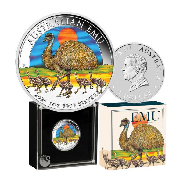 2026 1oz Emu Silver Coin - Mintage: 2,500
