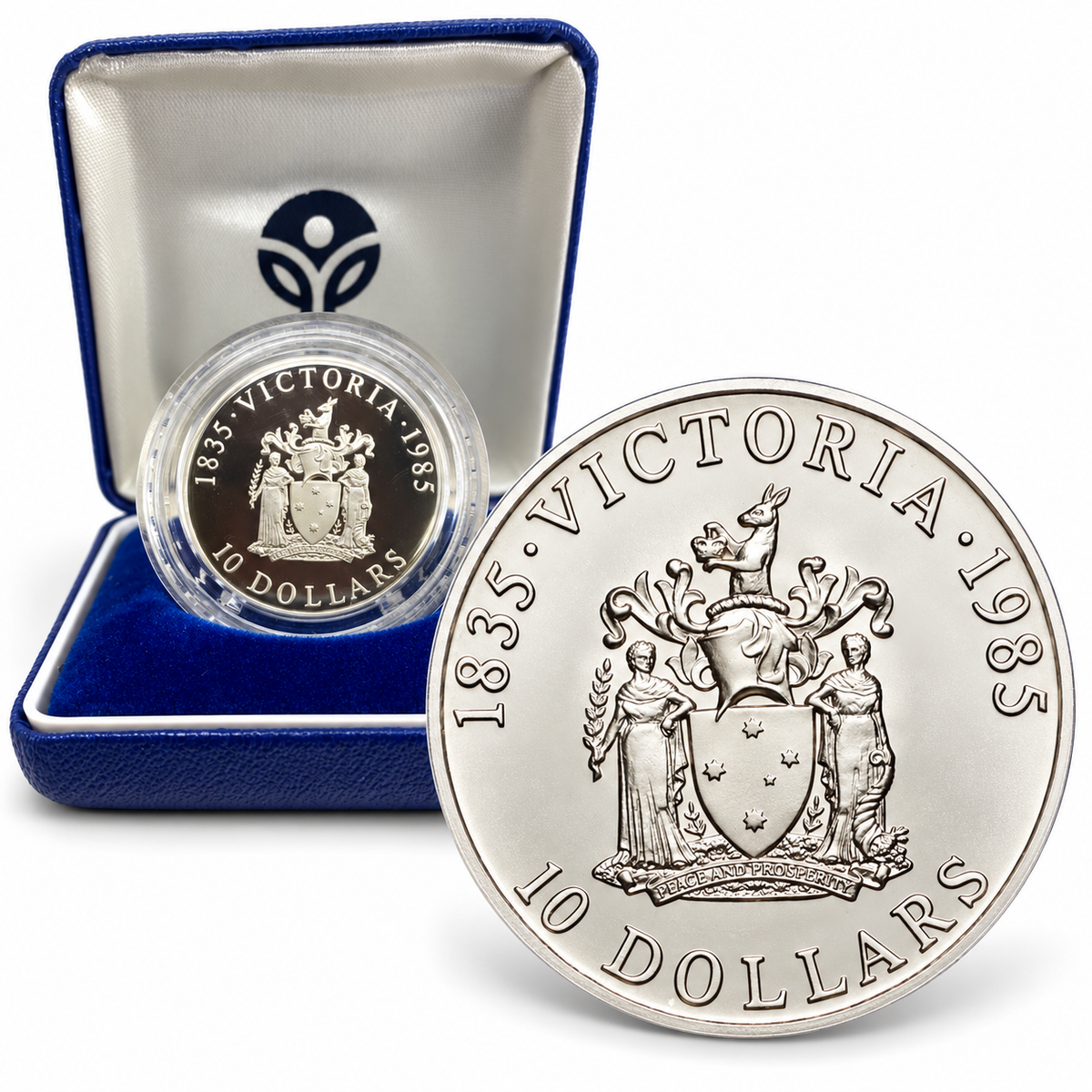 1985 $10 VICTORIA State Silver Coin (18.5g) - Mintage: 55,806