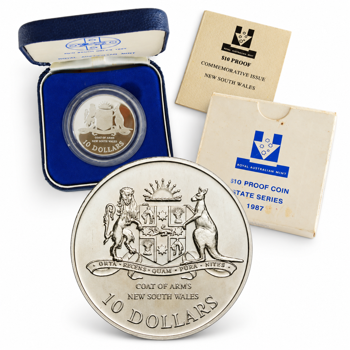1987 $10 NEW SOUTH WHALES State Silver Coin (18.5g) - Mintage: 50,500