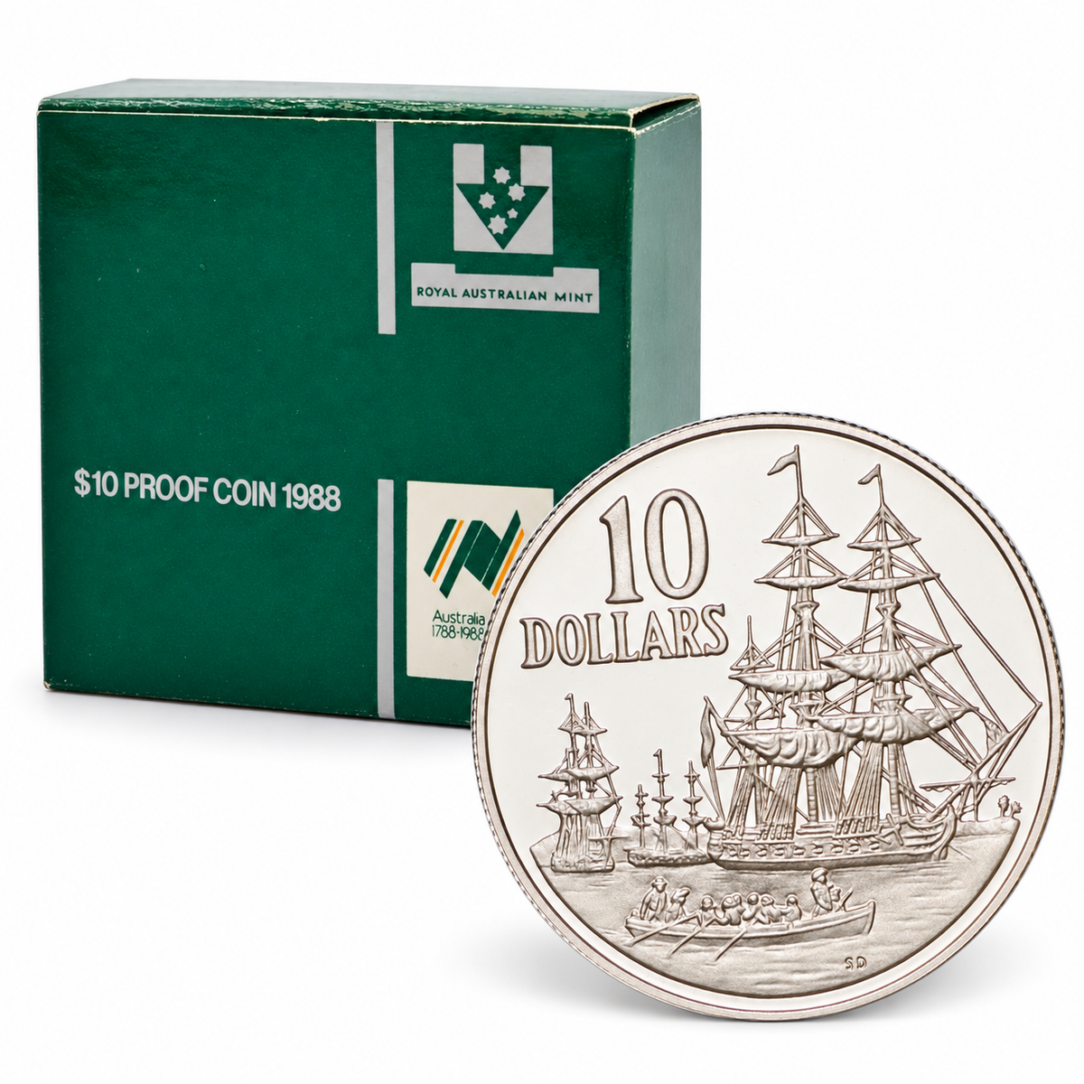 1988 $10 Bicentennial Silver Proof Coin (18.5g) - Mintage: 50,099