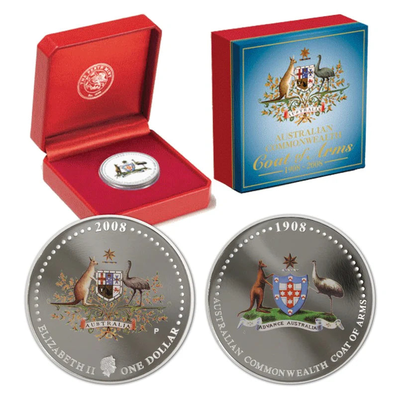 2008 1oz Silver Australian Commonwealth Coat Of Arms - Mintage: 7,500