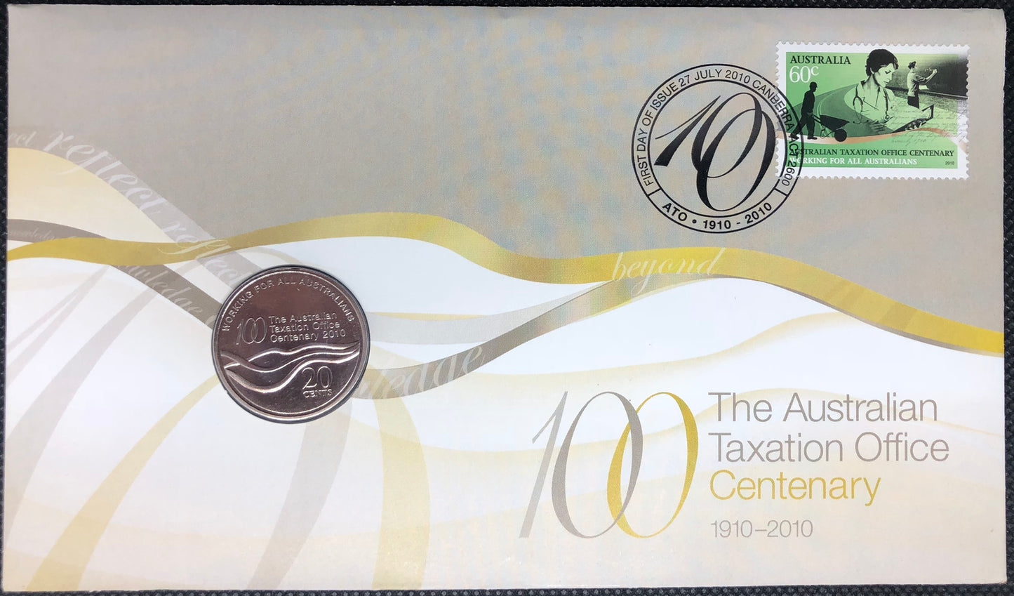 2010 20c Australian Taxation Office PNC - Mintage: 15,000