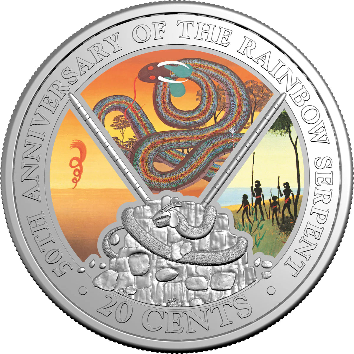 2025 20c The Rainbow Serpent - Carded Mintage: 25,000