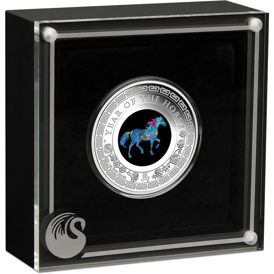 2026 1oz Opal Lunar Horse Silver Coin - Mintage: 6,000