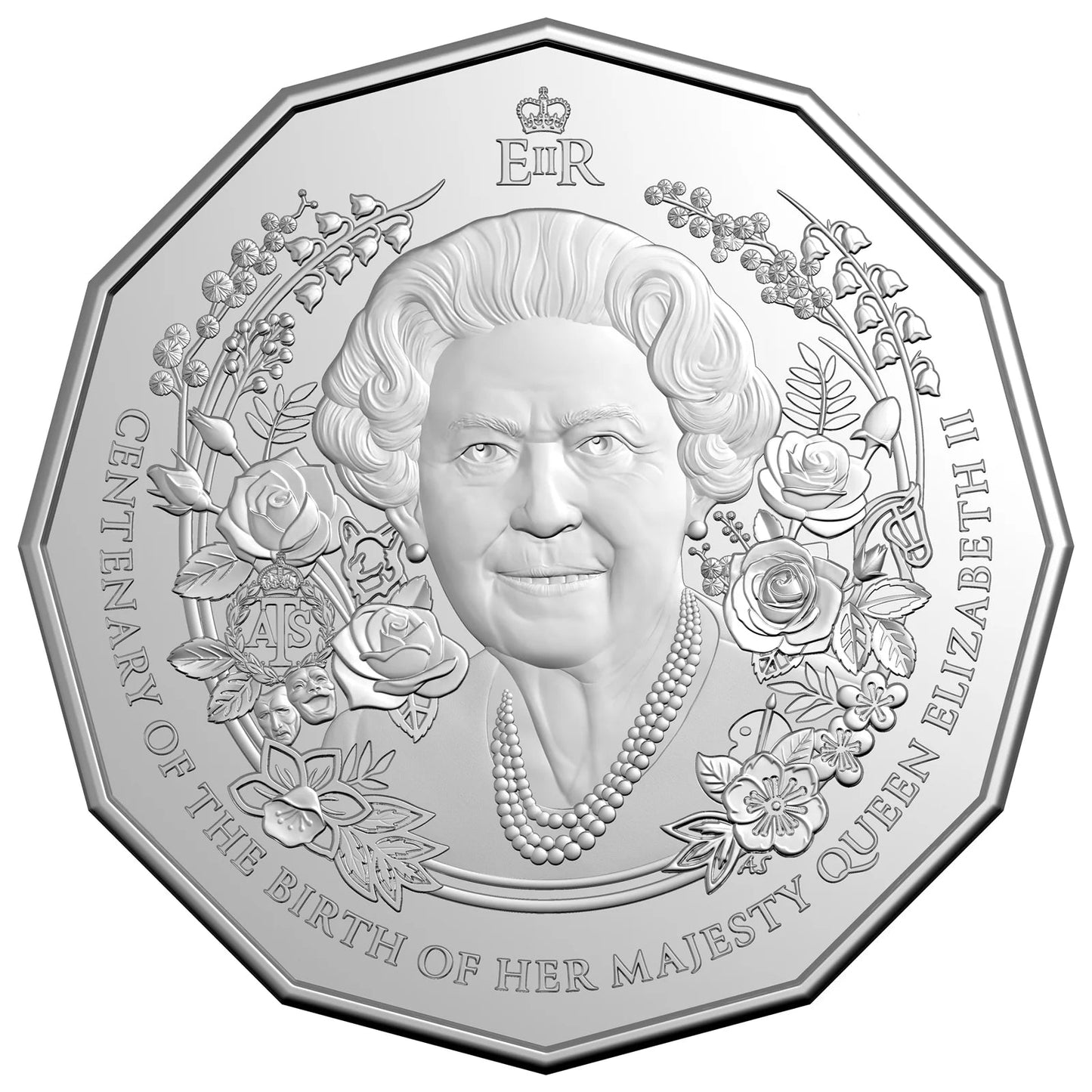 2026 50c Her Majesty Queen Elizabeth II Centenary 50c Carded Coin - Mintage: 30,000