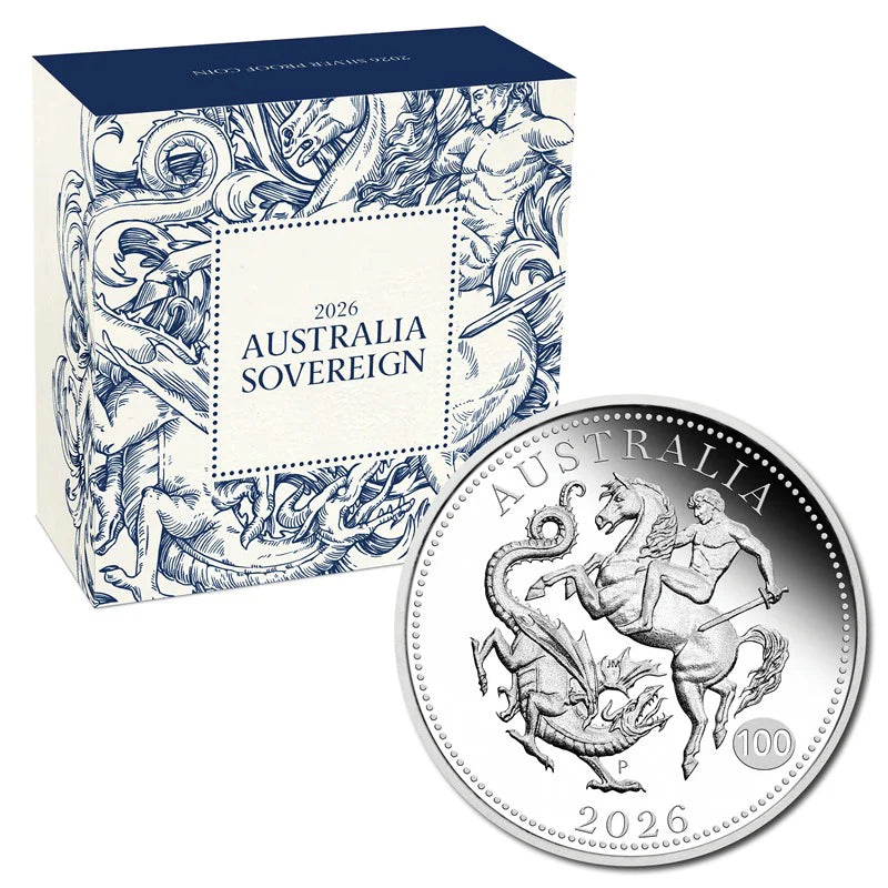 2026 1/4oz (7.777oz) Silver Australia Sovereign - Mintage: 10,000
