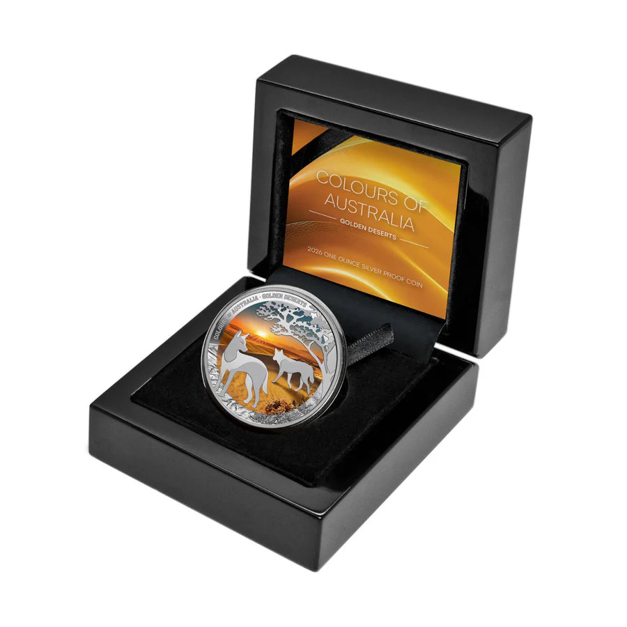 2026 1oz Silver Colours Of Australia Golden Deserts Dingo Coin - Mintage: 1,000
