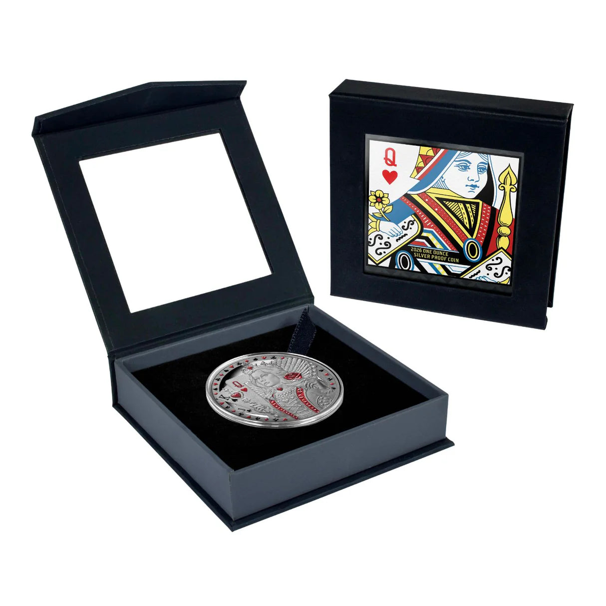 2026 1oz Silver Queen Of Hearts - Mintage: 750