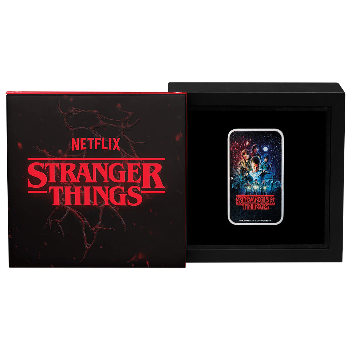 2026 Stranger Things S1 1oz Rectangular Silver Proof Coloured Coin - Mintage: 1,500