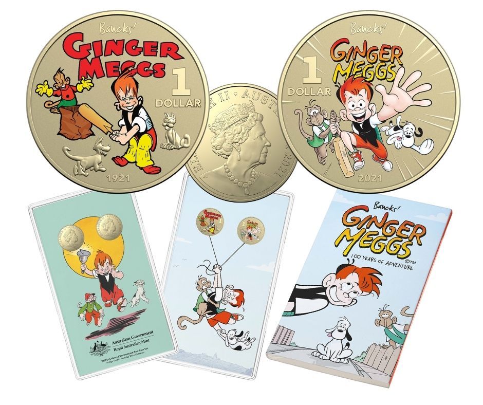 2021 Ginger Megs Colored $1 2x Coin Set - Mintage: 35,000