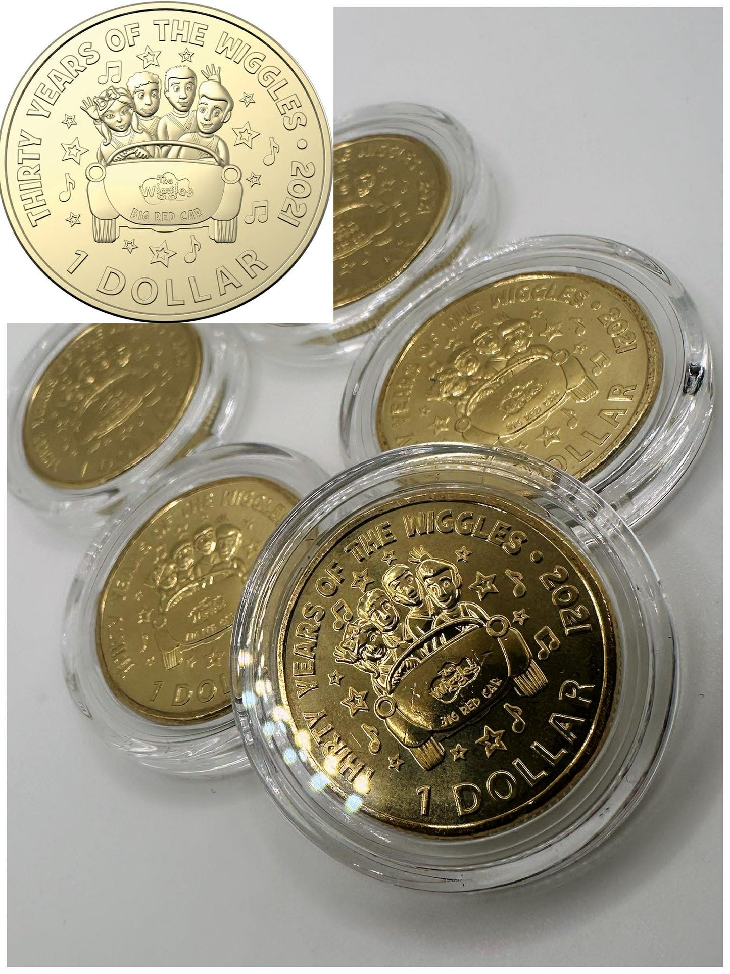1x UNC 2021 $1 Wiggles Big Red Car Coin (Second Design) - In Lighthouse Capsule