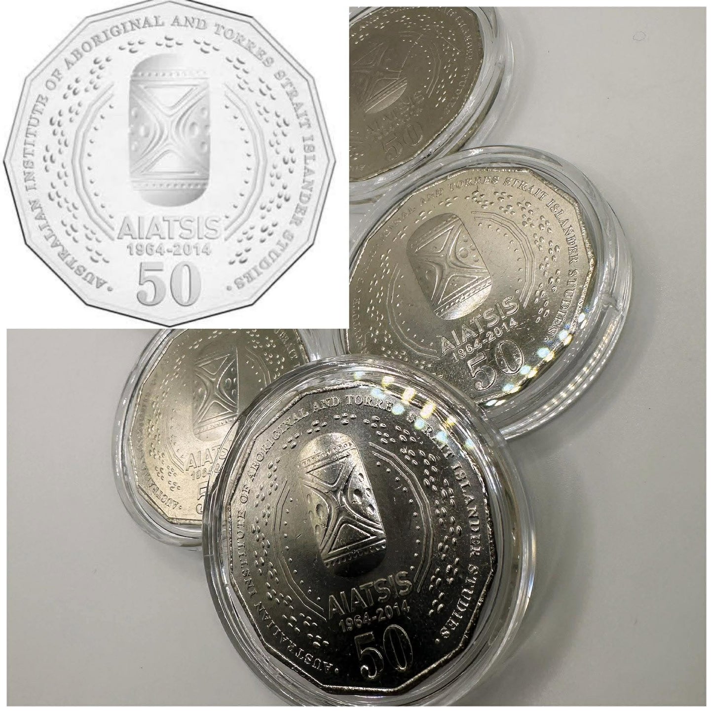 1x 50c UNC 2014 Aiatsis Coin - In Lighthouse Capsule Mintage: 3m