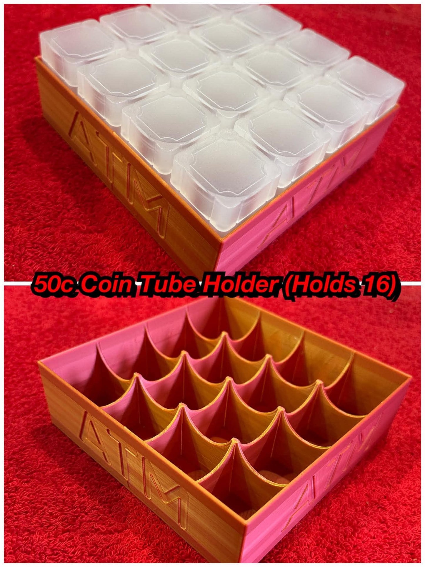 50c Coin Tube Storage Box (Holds 16, Tubes Sold Separately) V2