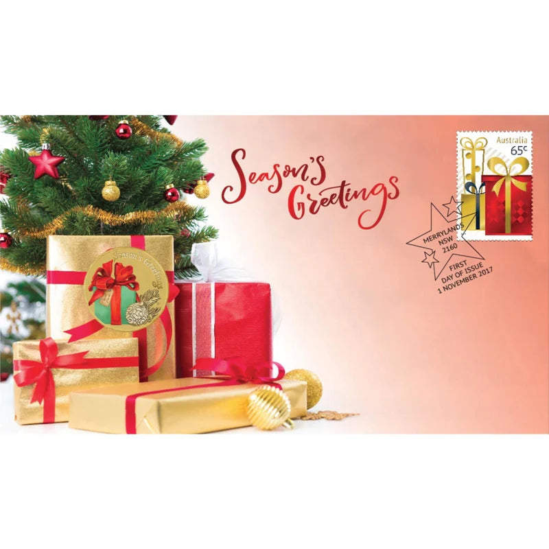 2017 $1 Seasons Greetings Present PNC - Mintage: 7,000