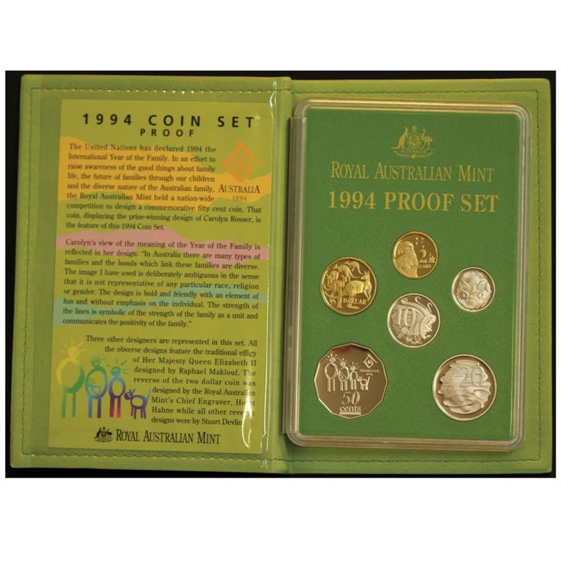 1994 RAM Proof 6x Coin Set - Mintage: 39,004