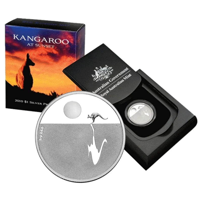 2010 0.211oz Silver Kangaroo At Sunset Coin - Mintage: 5,000