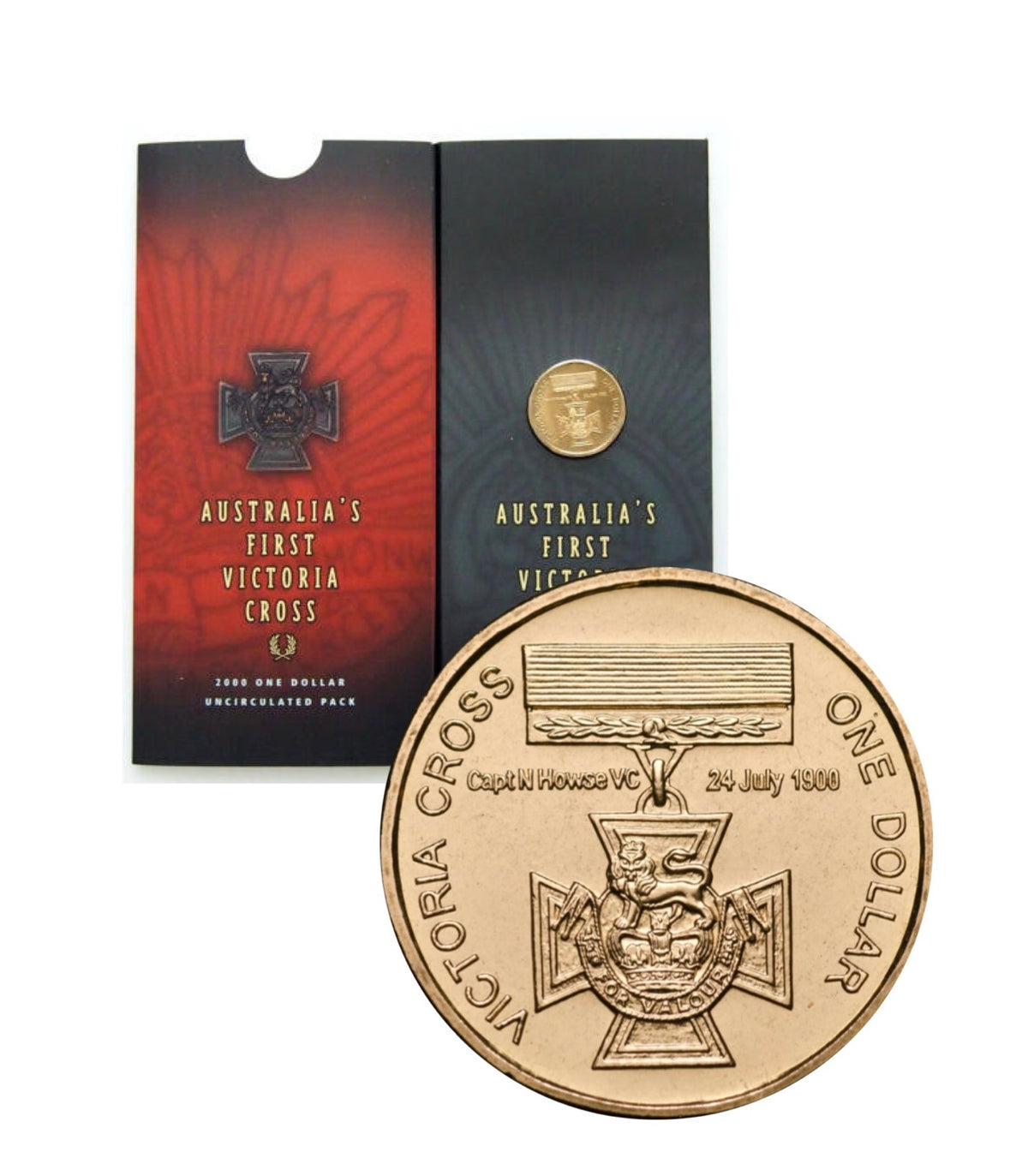 2000 1$ Victoria Cross Carded Coin - Mintage: 49,979