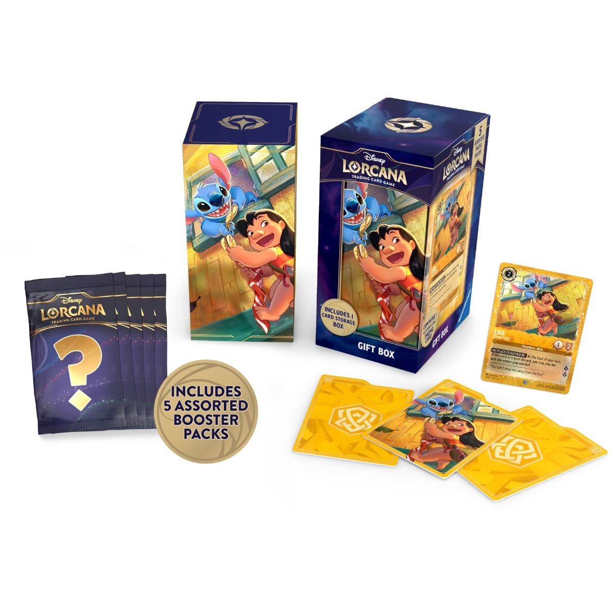 Disney Lorcana Lilo Gift Set: 5 Assorted Booster Packs