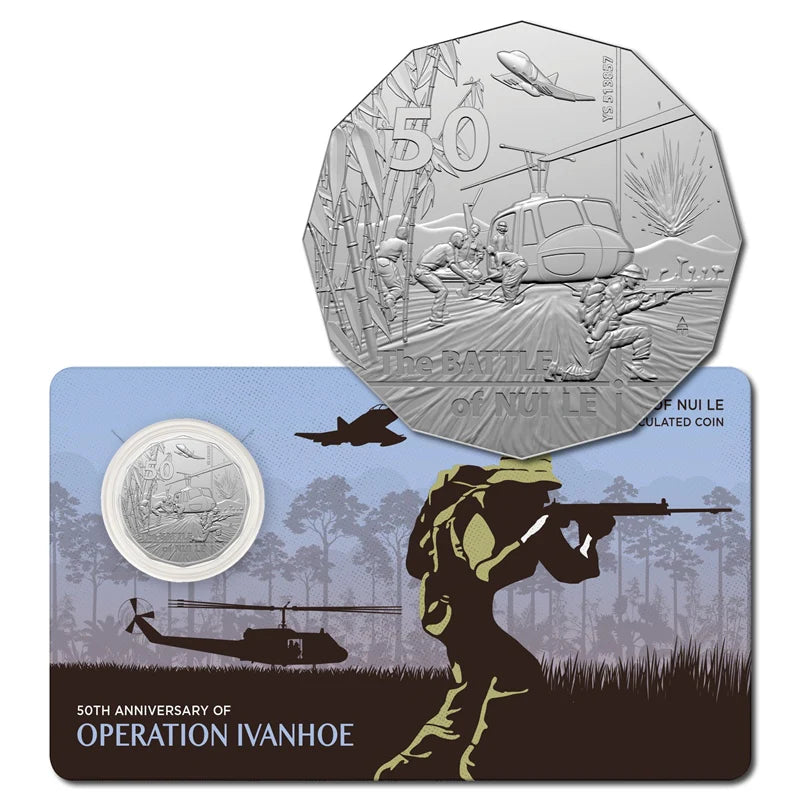 2021 50c Operation Ivanvoe Carded Coin - Mintage 27,500