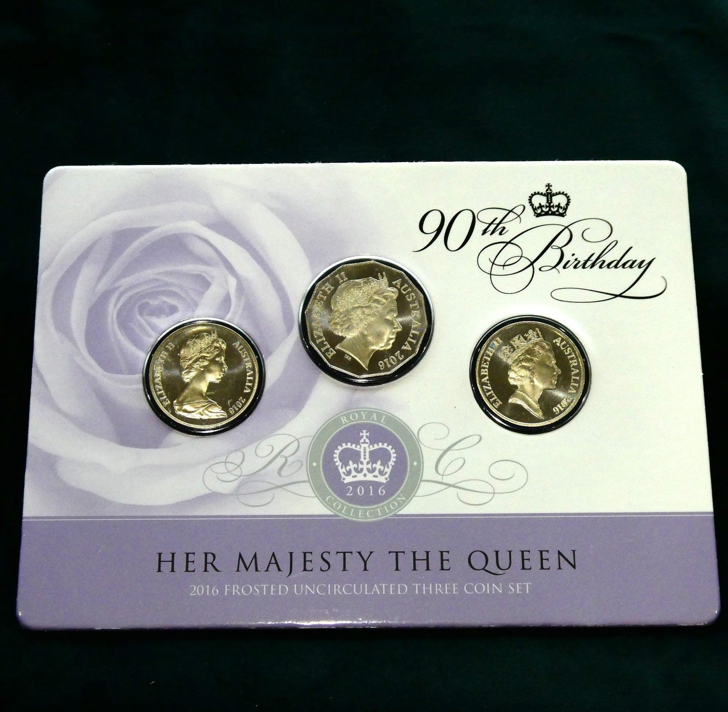 2016 Her Majesty The Queen Frosted 3x Coin Set - Mintage: 9,108