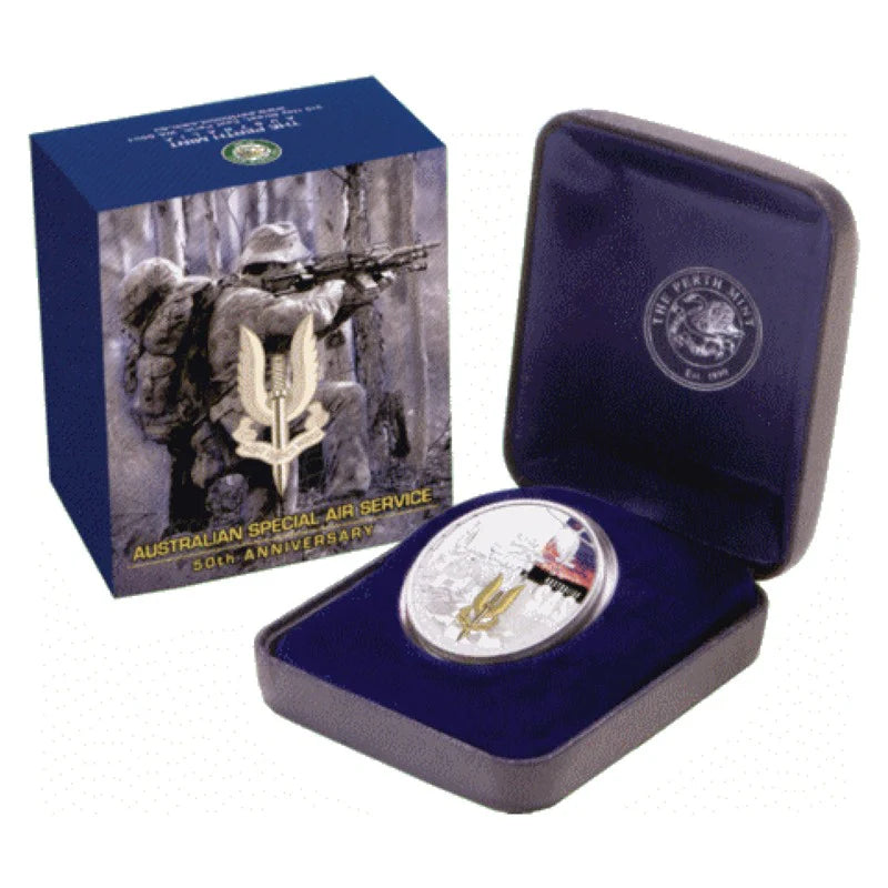 2007 1oz Silver 50th Anniversary Australian SAS - Mintage: 7,500