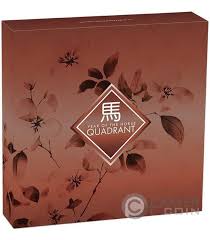 2026 4oz Year Of The Horse Quadrant Silver Proof Coloured Coin - Mintage: 1,500