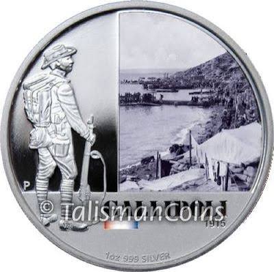 2011 1oz Silver Gallipoli 1915 Famous Battles - Mintage: 5,000