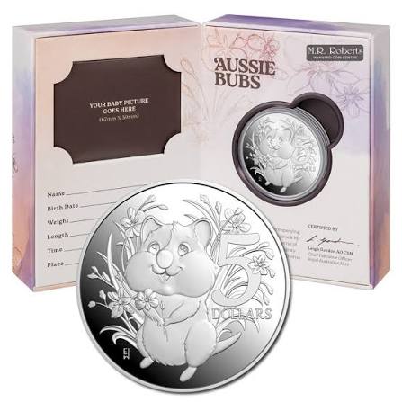 2025 1oz $5 Silver Aussie Bubs - Mintage: 15,000