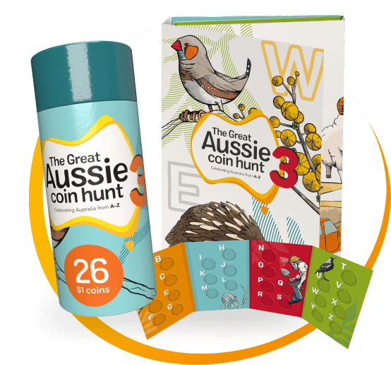 2022 Great Aussie Coin Hunt 3 26x UNC $1 Folder & Coin Tube - UNOPENED