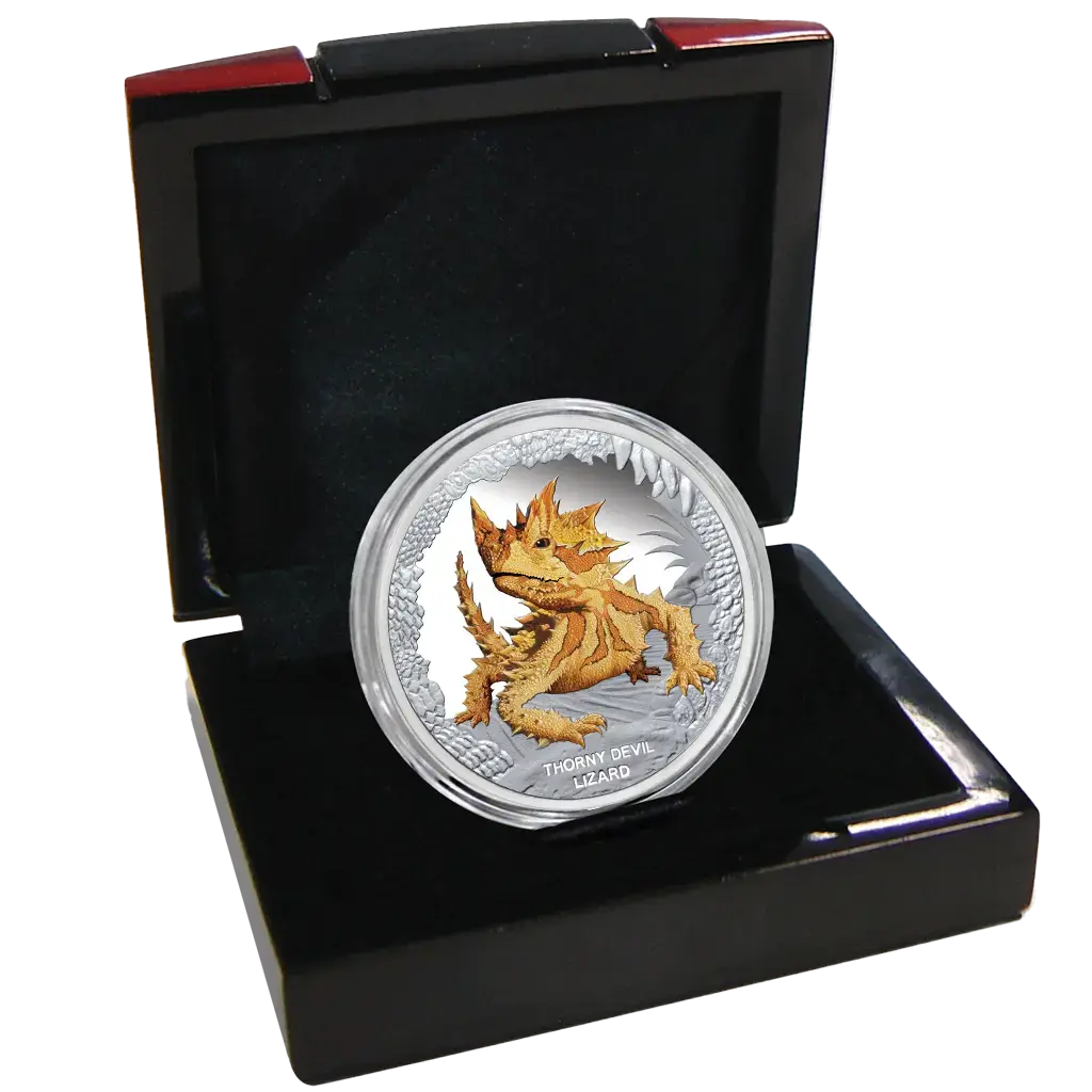 2014 1oz Silver Thorny Devil Lizard - Mintage: 5,000