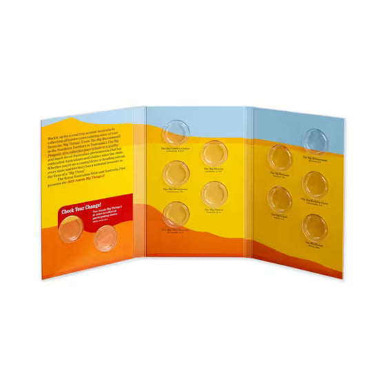 2025 Aussie Big Things 2 – 10x UNC $1 Coin Folder & Coin Tube - Unopened