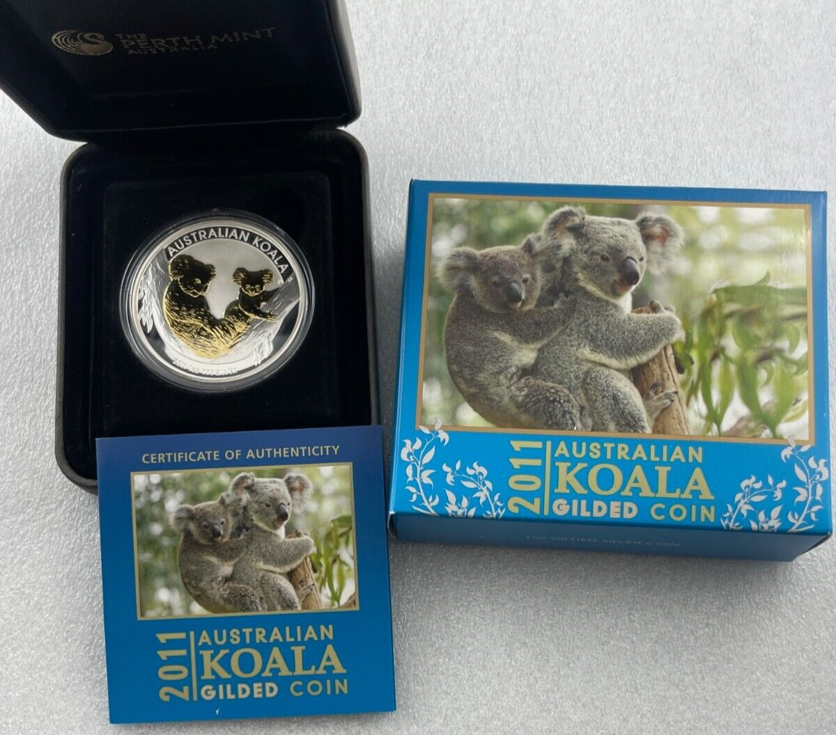 2011 1oz Australian Koala Gold Gilded - Mintage: 10,000
