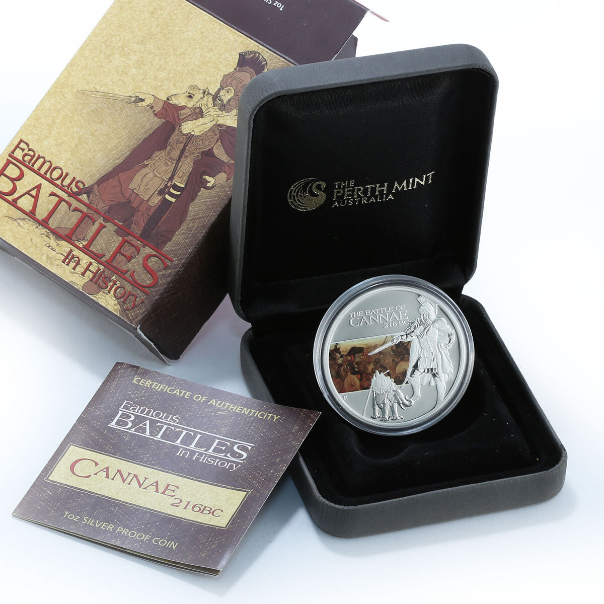 2009 1oz Silver Famous Battles In History CANNAE 216BC Coin - Mintage: 5,000