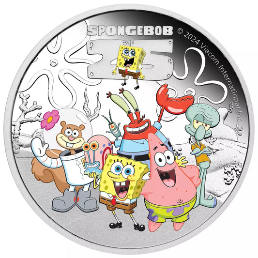 2024 Spongebob & Friends 1oz Silver Proof Coloured Coin