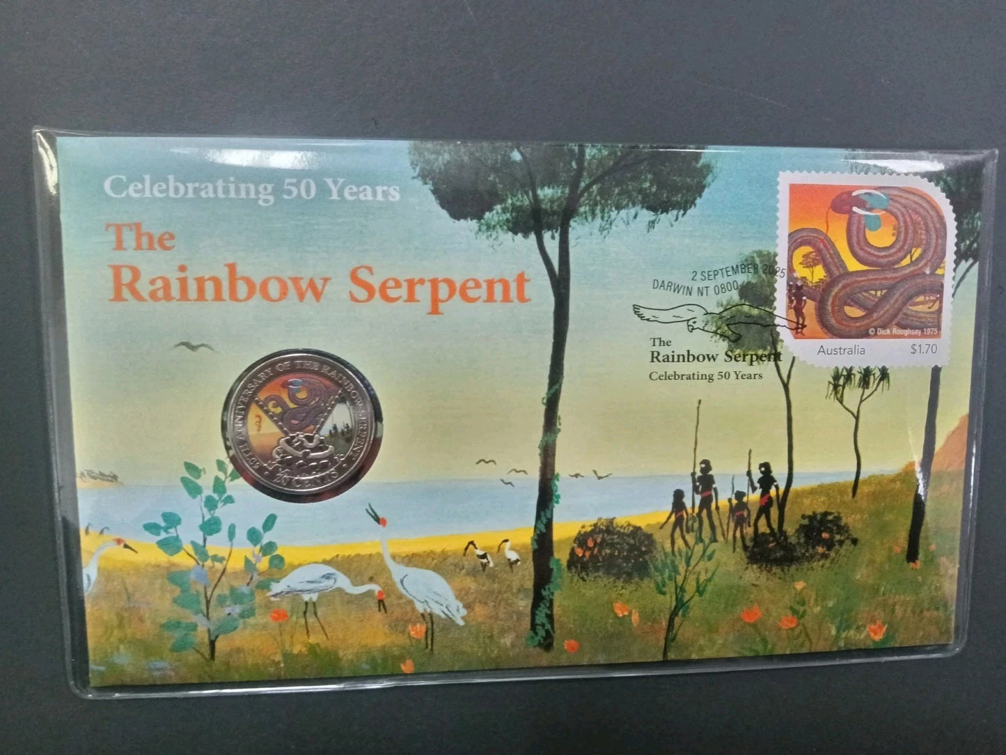 2025 20c The Rainbow Serpent PNC - Mintage: 7,000