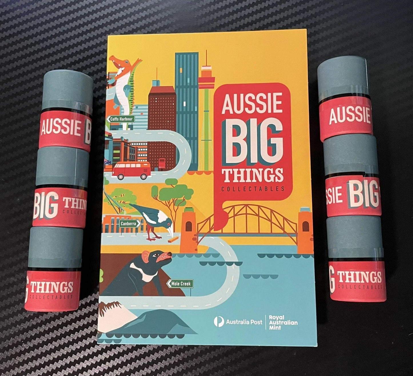 2023 Aussie Big Things 1 – 10x UNC $1 Coin Folder & Coin Tube - Unopened