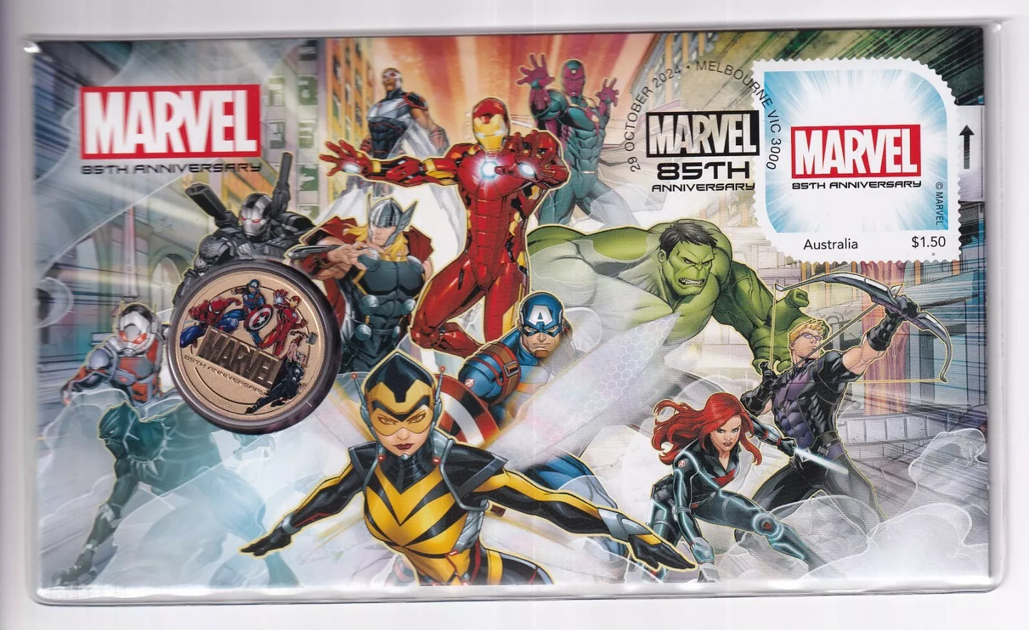 2024 $1 85th Anniversary Marvel Colored Coin PNC