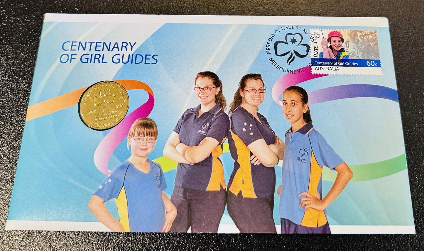 2010 $1 Centenary Of Girl Guides - PNC Mintage: 23,000