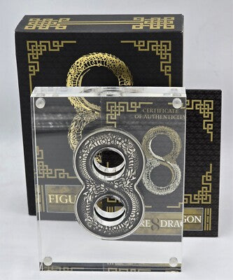 2018 2oz Figure 8 Dragon - Mintage: 8,888