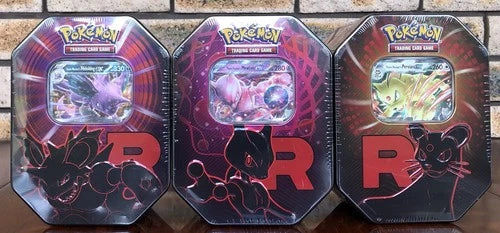 1x Destined Rivals Team Rocket Tin (4x Packs Top Chase: Mew Two) - RIP N SHIP