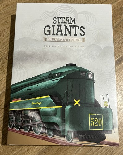 2025 7x 50c Steam Giants Colorized Train Set