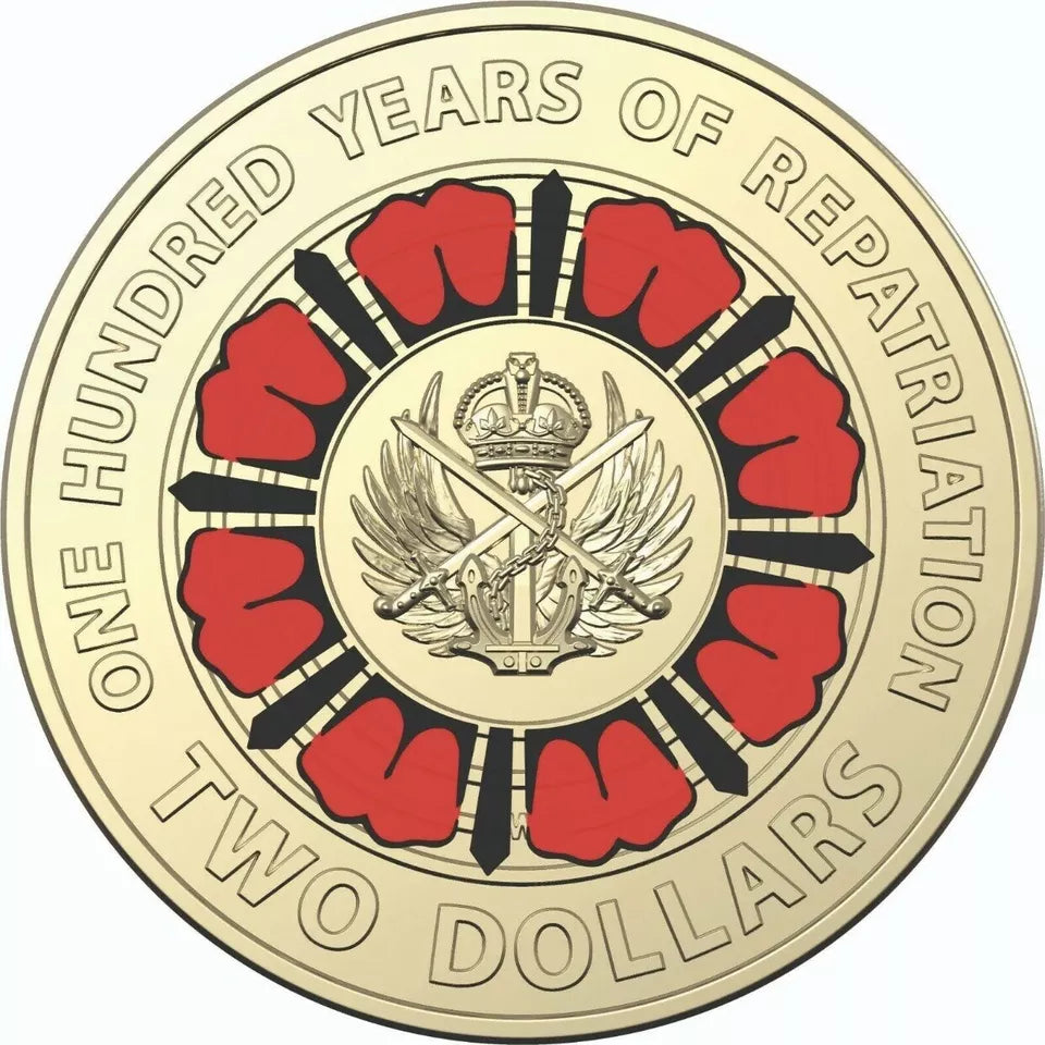 1x UNC 2019 Repatriation 100 Years $2 Coin - In Lighthouse Capsule