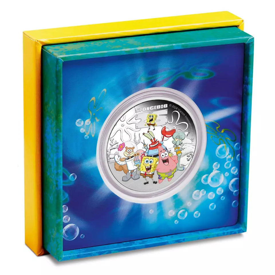 2024 Spongebob & Friends 1oz Silver Proof Coloured Coin