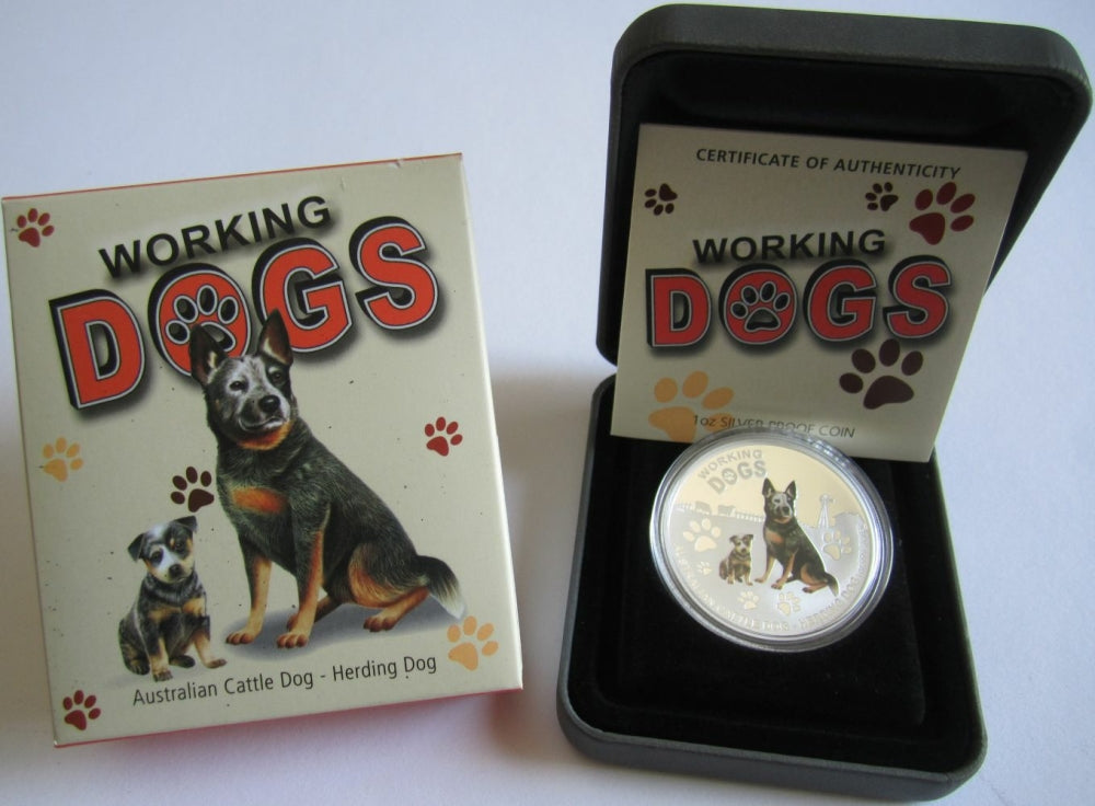 2011 1oz Silver Australian Cattle Dog - Mintage: 3,000
