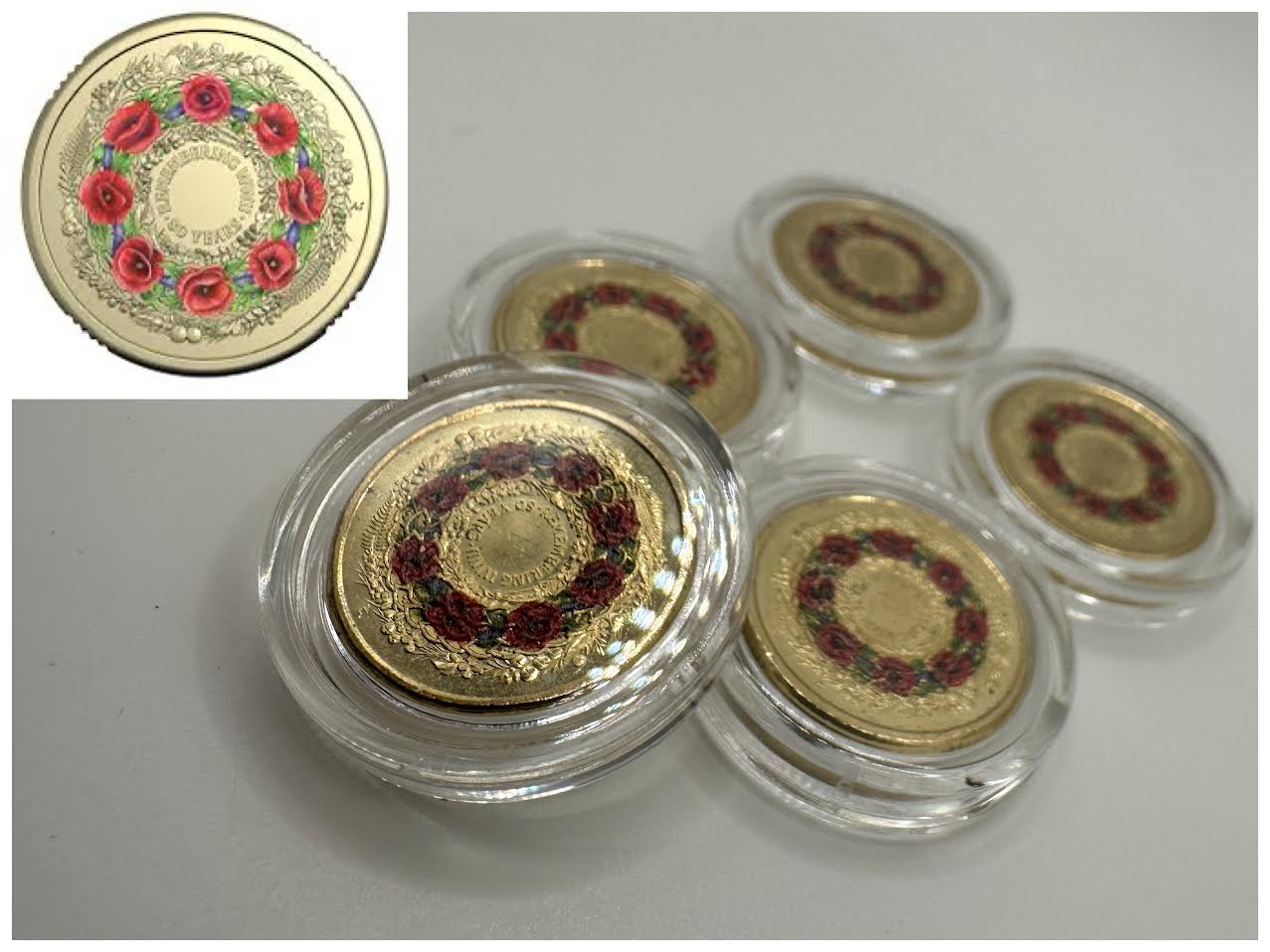 1x UNC 2025 80th Anniversary World War 2 (Poppy Wreath) $2 Coin - In Lighthouse Capsule