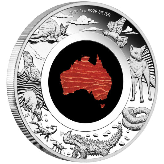 2025 Great Southern Land Snakeskin Jasper 1oz Silver Coin - Mintage: 5,000