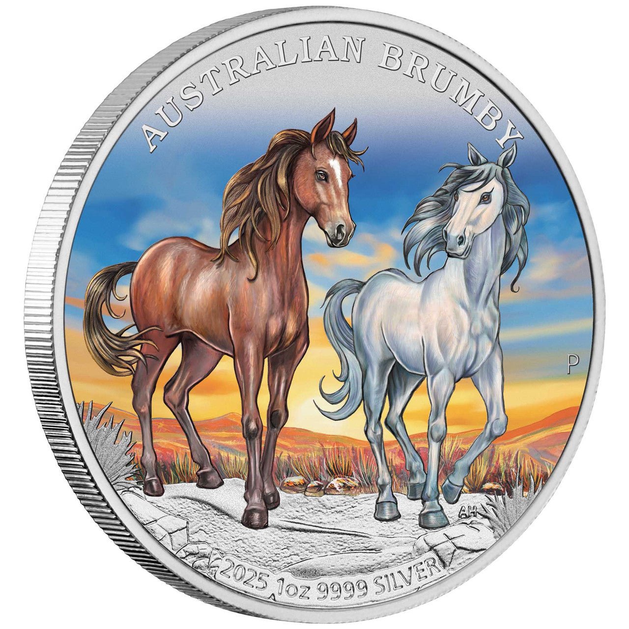 2025 1oz Silver Australian Brumby Coin - Mintage: 1,500
