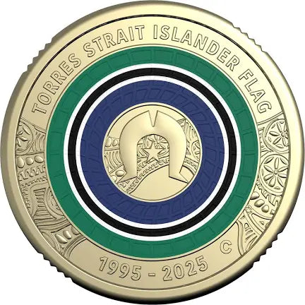 1x UNC 2025 Torres Straight Islander Flag $2 Coin - In Lighthouse Capsule